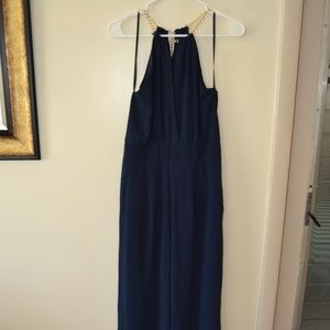 Royal Blue Jumper with Gold Chain Straps